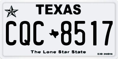 TX license plate CQC8517