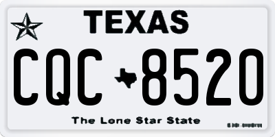 TX license plate CQC8520