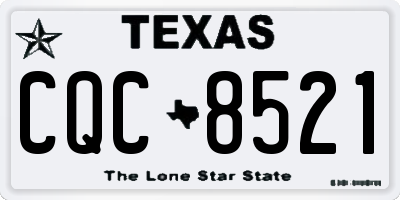 TX license plate CQC8521