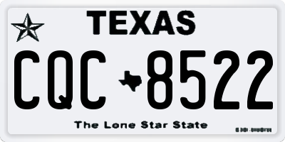 TX license plate CQC8522