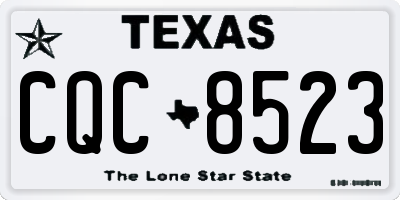 TX license plate CQC8523