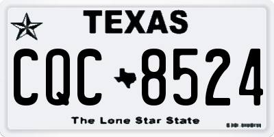 TX license plate CQC8524