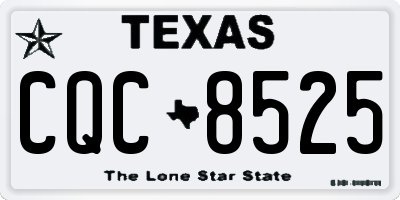 TX license plate CQC8525