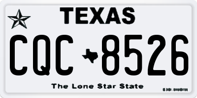 TX license plate CQC8526