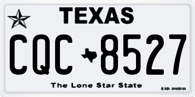 TX license plate CQC8527