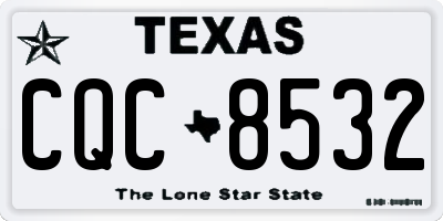 TX license plate CQC8532