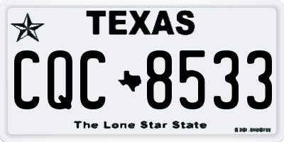 TX license plate CQC8533