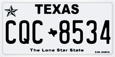 TX license plate CQC8534