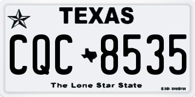 TX license plate CQC8535