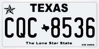 TX license plate CQC8536