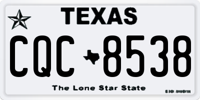 TX license plate CQC8538