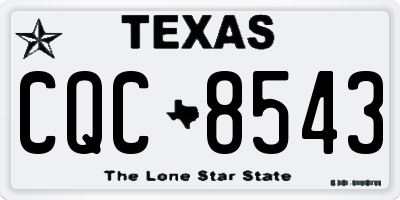 TX license plate CQC8543