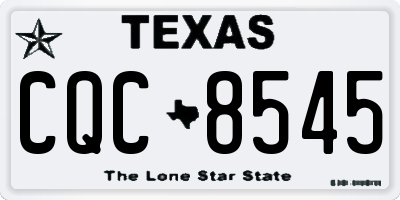 TX license plate CQC8545
