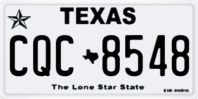 TX license plate CQC8548
