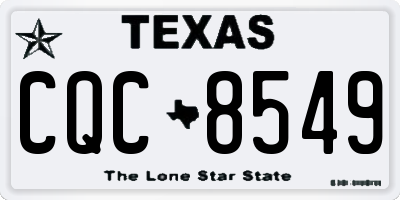 TX license plate CQC8549