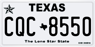 TX license plate CQC8550