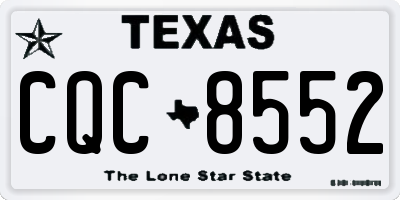 TX license plate CQC8552