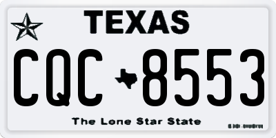 TX license plate CQC8553