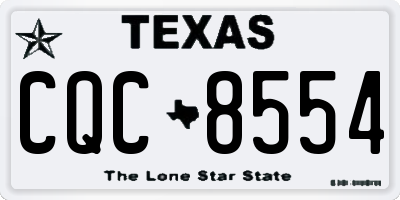 TX license plate CQC8554
