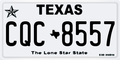 TX license plate CQC8557