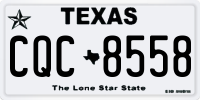 TX license plate CQC8558