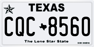 TX license plate CQC8560