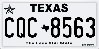 TX license plate CQC8563