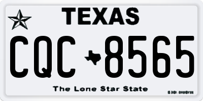 TX license plate CQC8565