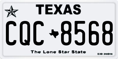 TX license plate CQC8568