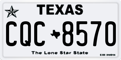 TX license plate CQC8570