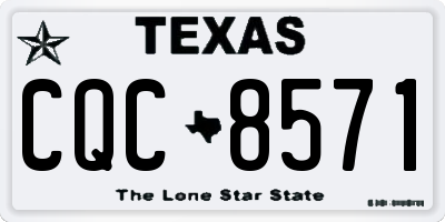 TX license plate CQC8571