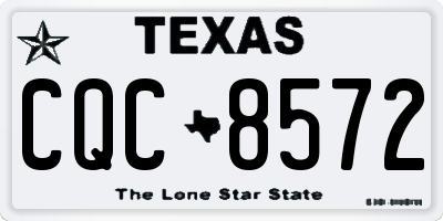 TX license plate CQC8572