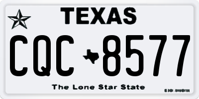 TX license plate CQC8577