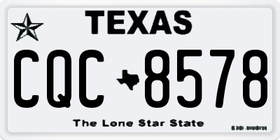 TX license plate CQC8578