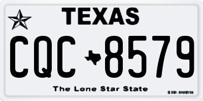 TX license plate CQC8579