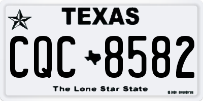TX license plate CQC8582