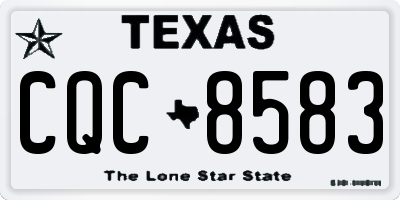 TX license plate CQC8583