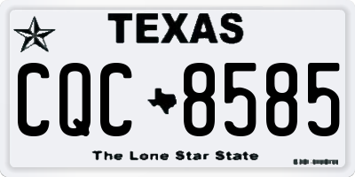 TX license plate CQC8585