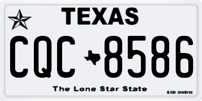 TX license plate CQC8586