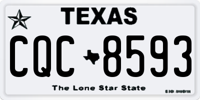 TX license plate CQC8593
