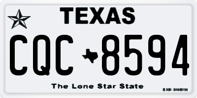 TX license plate CQC8594