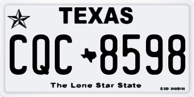 TX license plate CQC8598