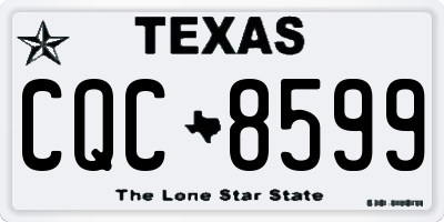 TX license plate CQC8599