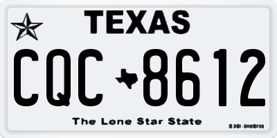 TX license plate CQC8612