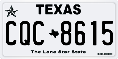 TX license plate CQC8615
