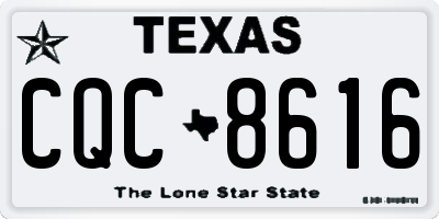 TX license plate CQC8616