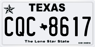 TX license plate CQC8617