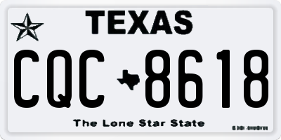 TX license plate CQC8618