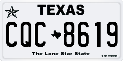 TX license plate CQC8619