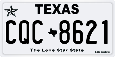 TX license plate CQC8621
